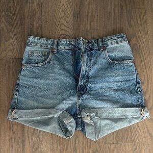 Zara High Waisted Blue Jean Shorts